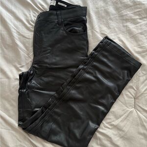Abercrombie & Fitch Black Vegan Leather Pants